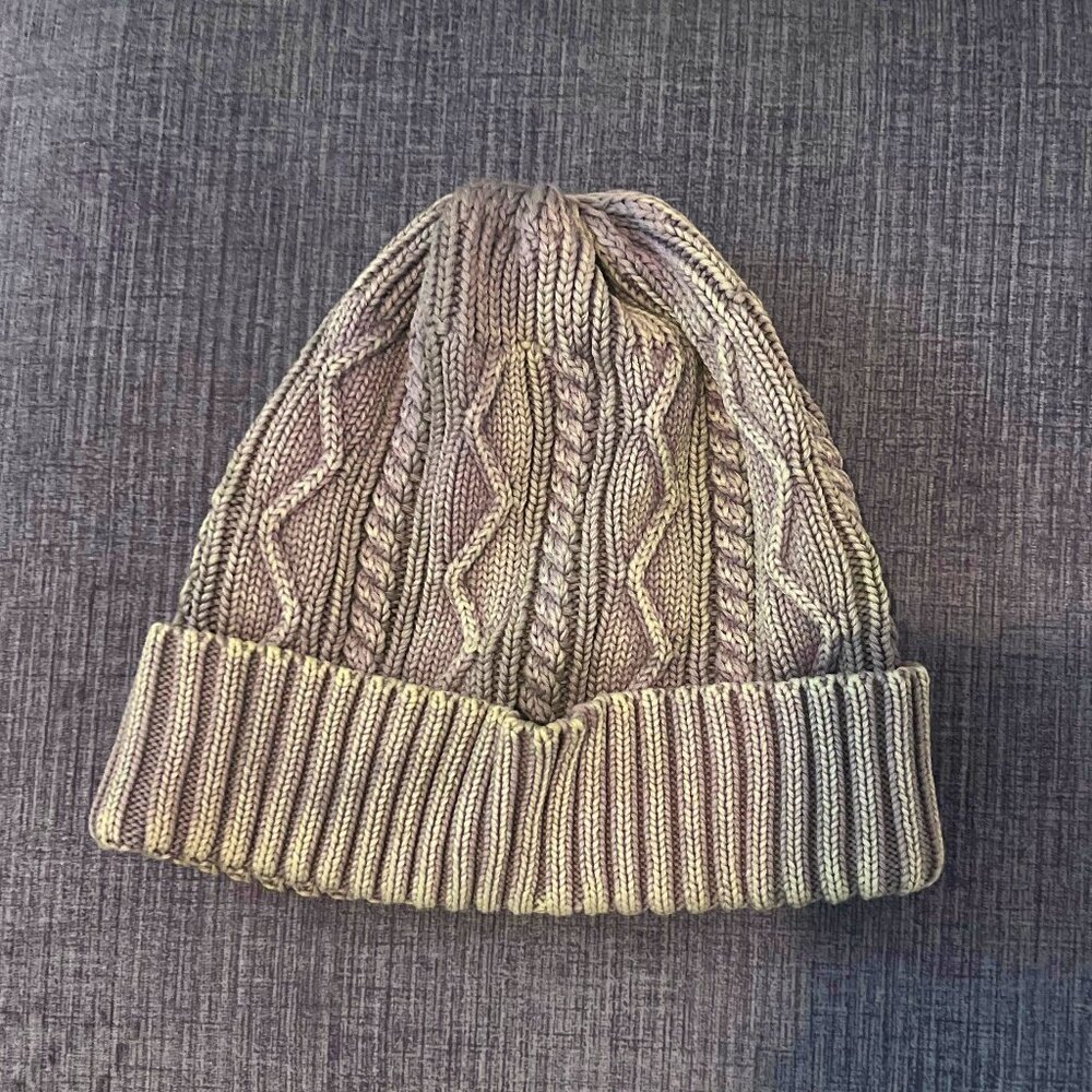 Free People Stormi Washed Cable Beanie - green